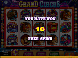 The Grand Circus Free Spins